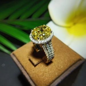 Fancy Yellow Diamond Engagement Ring